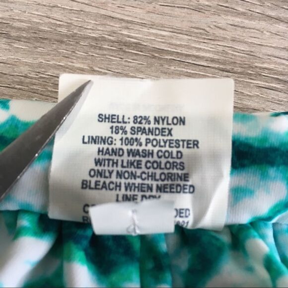 CONVERSE GREEN TIE DYE HALTER BIKINI TOP LARGE‎ - Picture 7 of 9